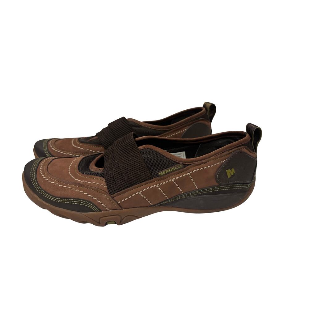 Merrell Mimosa Band Cocoa Womens 8 Brown Leather Slip On Comfort Shoes